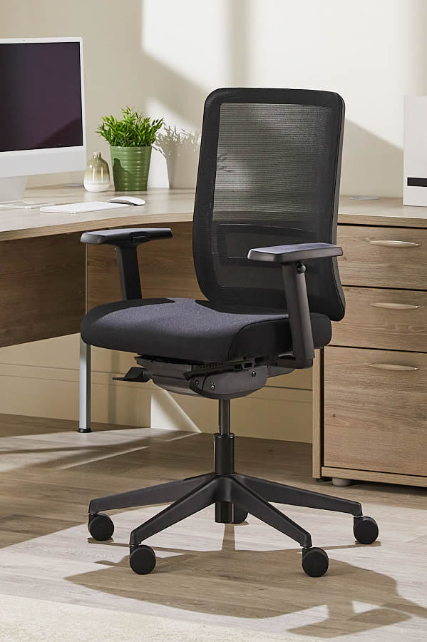 View Black Neon Ergonomic High Back Executive Mesh Office Chair Height Adjustable Backrest With Lumber Support Seat Depth Slide Adjustable Arms information