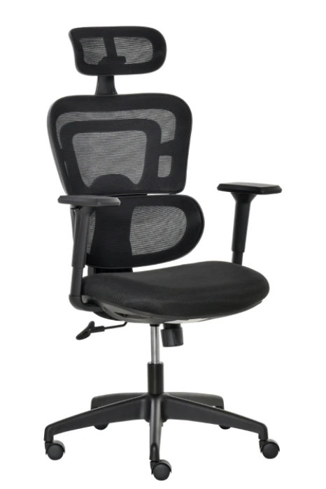 View Wave Ergonomic Mesh Back Office Chair Sprung Backrest Breathable Mesh Backrest Padded Seat Seat Height Adjustment Backrest Recline information