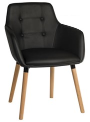 Alesto Reception Chair - Black PU Leather 