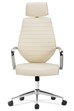Atlas Cream Leather Office Chair