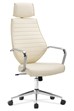 Atlas Cream Leather Office Chair