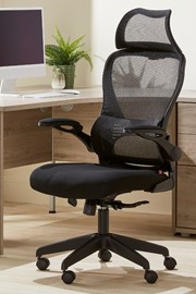 Canis High Black  Back Folding Arm Mesh Office Chair