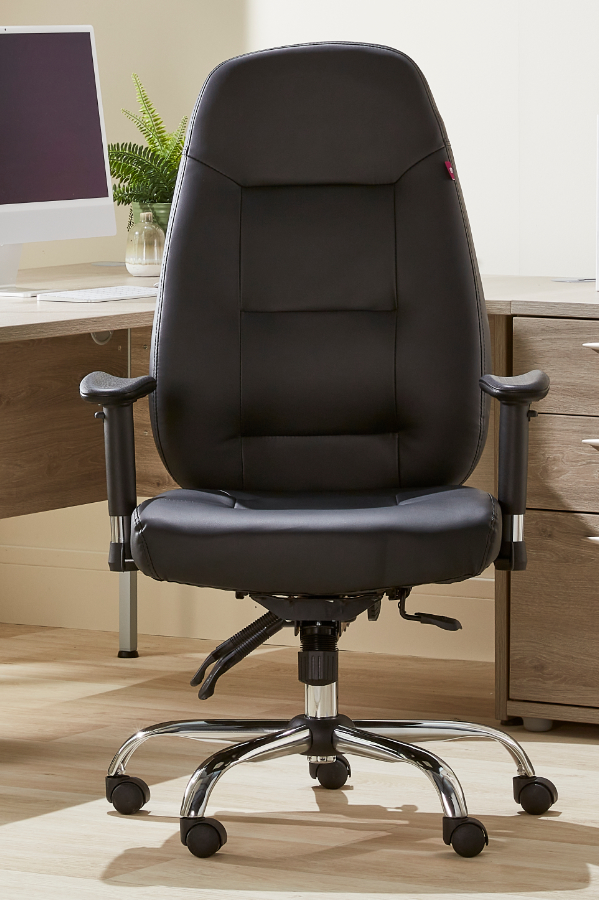 Babylon Bariatric Heavy Duty Leather 24 Hour Operator Chair