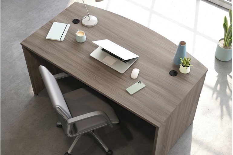 Affiliate Bow Front Panel Leg Desk