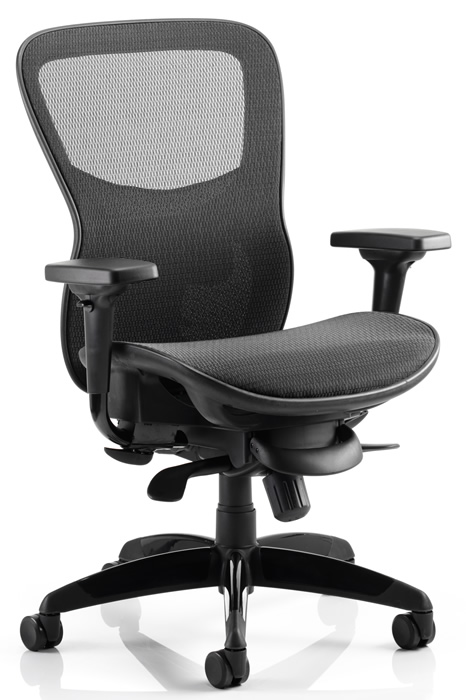 View Ergonomic Mesh Office Chair Suits Larger User Breathable Mesh Seat Backrest Recline Height Adjust Backrest Height Adjust Arms Seat information