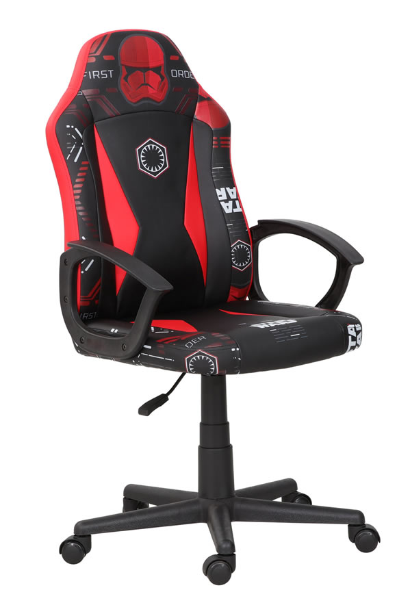 View Star Wars Themed Gaming Chair Red Black Kids Sith Trooper Gaming Chair Childs Computer Study Chair Seat Height And Reclining Adjustment Birl information