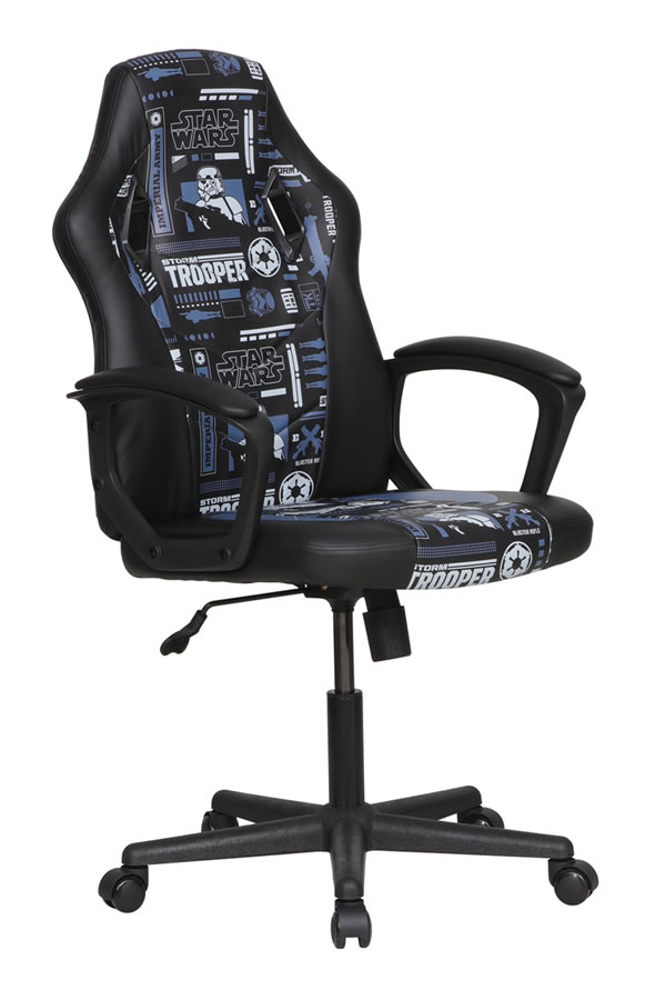 View Star Wars Themed Gaming Chair Red Or Blue PU Kids Gaming Chair Childs Computer Study Chair Seat Height And Reclining Adjustment Birlea information