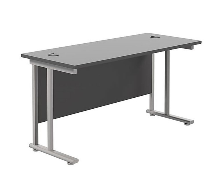 Kestral Black Rectangular Cantilever Desk