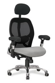 Quebec Mesh Office Chair - Grey Seat 