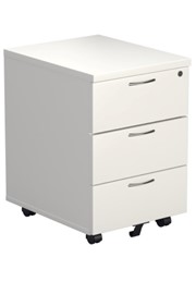 Kestral White 3 Drawer Mobile Pedestal