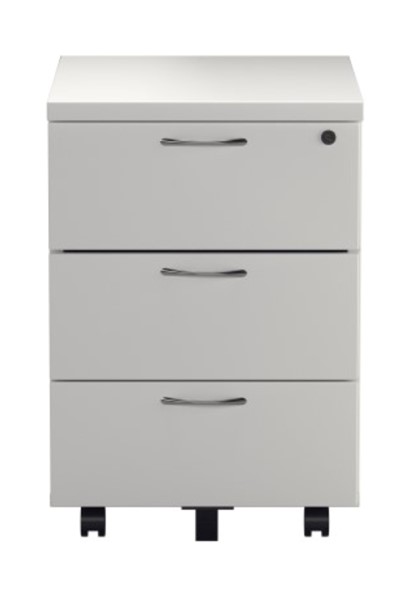 Kestral White 3 Drawer Mobile Pedestal