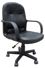 Black Laval Leather Office Chair