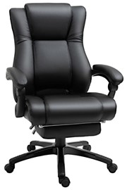 Black Marine Leather Office Chair