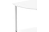 Polar White Semi-circle Table 1600 Box Frame Leg