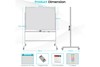 Height Adjustable Magnetic Double Sided Whiteboard with Wheels