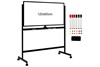 Double-Sided Magnetic Mobile Whiteboard with Magnets Pens and Eraser