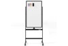 Reversible Rolling Whiteboard with Black Markers and Board Eraser