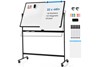 Reversible Mobile Whiteboard with Adjustable Height