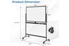 Reversible Mobile Whiteboard with Adjustable Height