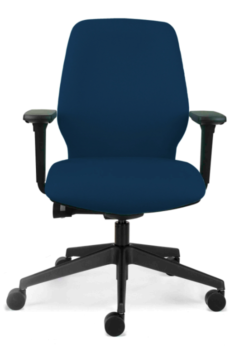 View Blue Ergonomic Office Chair Ratchet Back Seat Tilt With Slide Chiro Support information