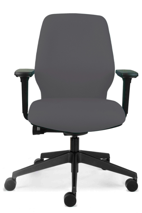 View Grey Ergonomic Office Chair Ratchet Back Seat Tilt With Slide Chiro Support information