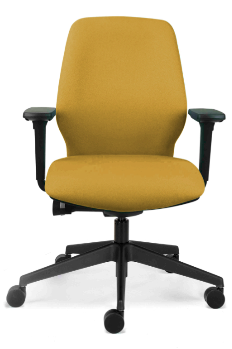View Yellow Ergonomic Office Chair Ratchet Back Seat Tilt With Slide Chiro Support information