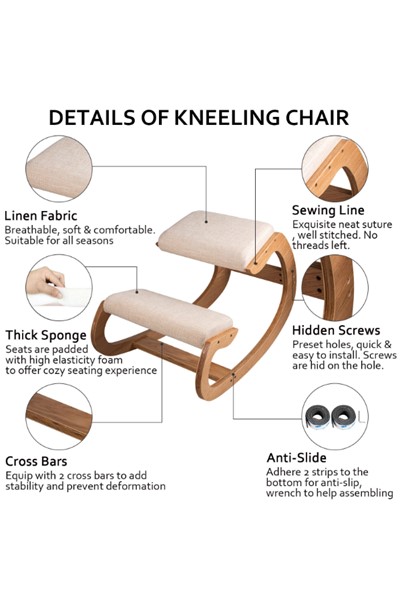 Ergonomic Rocking Kneeling Stool