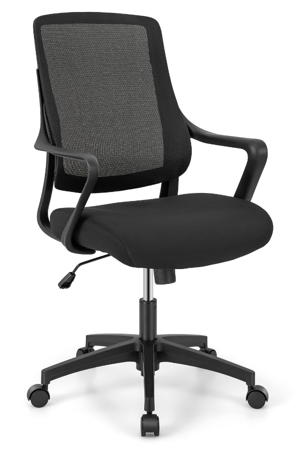View Selby Black Mesh Heavy Duty Home Office Chair 160kg Weight Capacity Wide Deeply Padded Seat Backrest HighQuality Base Gas Strut information