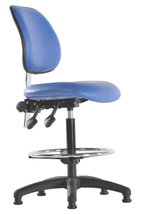 View Tall Heavy Duty Vinyl Laboratory Chair Height Adjustable With Footring information