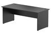 Optima Black Rectangular Panel End Desk