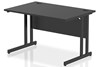 Optima Black Rectangular Cantilever Desk