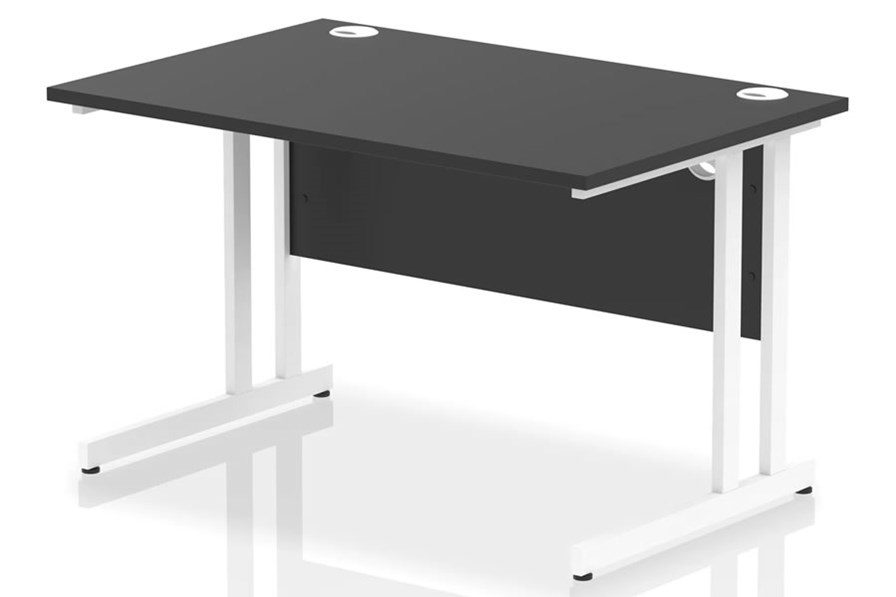 Optima Black Rectangular Cantilever Desk
