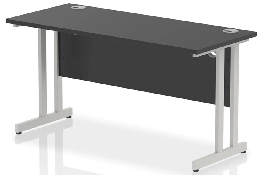 Optima Black Rectangular Cantilever Desk