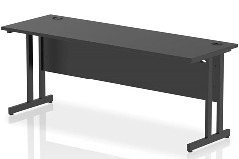 Optima Black 180cm x 60cm Rectangular Desk With Black Cantilever Legs