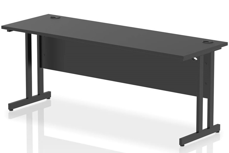 Optima Black Rectangular Cantilever Desk