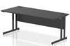 Optima Black Rectangular Cantilever Desk