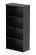 Optima Black 1600 Office Bookcase