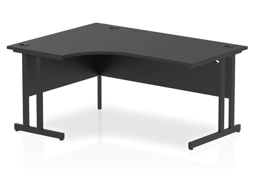 Optima Black Cantilever Crescent Desk