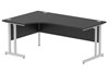 Optima Black Cantilever Crescent Desk