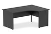 Optima Black Panel End Crescent Desk