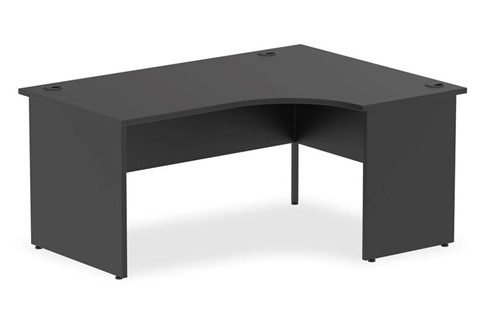 Optima Black 160cm Right Handed Panel End Crescent Desk