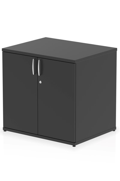 Optima Black Desk High Office Cupboard