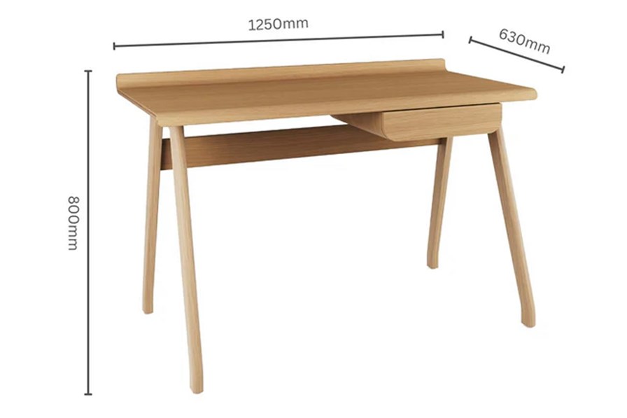San Francisco Oak Side Drawer Desk