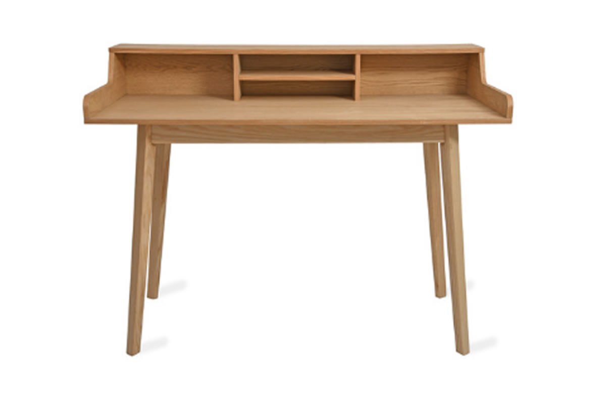 View Ashwicke Desk With Slotted Storage Compartments Perfect For All Your Accessories Modern Design Supports up to 100kg Crafted From Ash Wood information