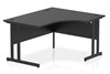 Optima Black Cantilever Crescent Desk