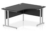 Optima Black Cantilever Crescent Desk