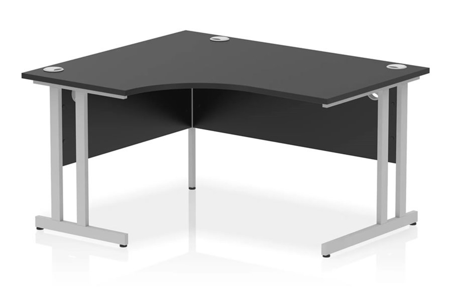 Pinch or double click to zoom Optima Black Cantilever Crescent Desk