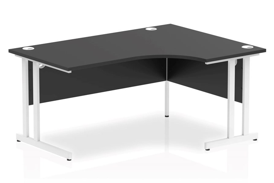 Optima Black Cantilever Crescent Desk