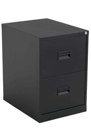 Mod Black Steel Filing Cabinets - Two Drawer 