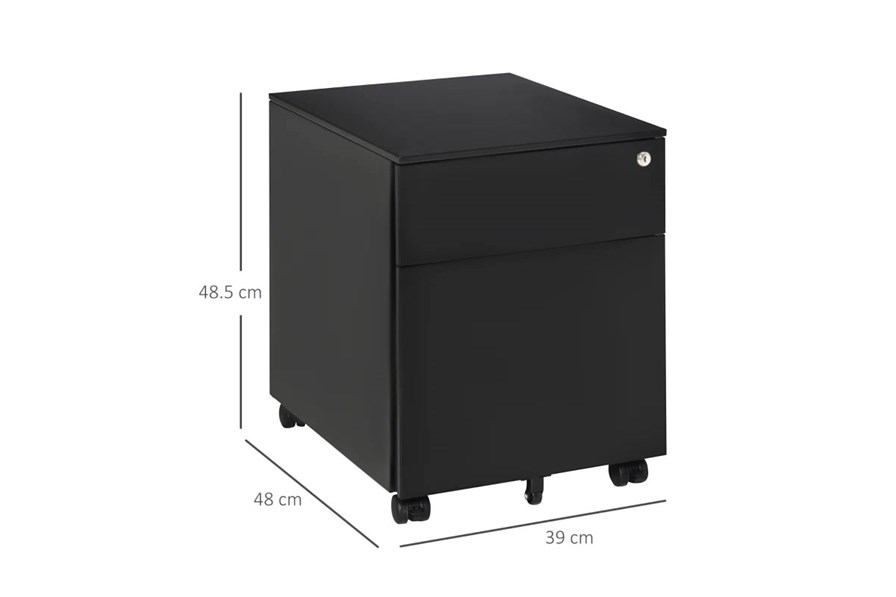 Pinch or double click to zoom Sky Steel 2 Drawer Mobile Pedestal
